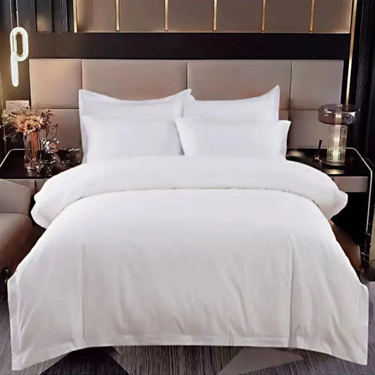 Hotel linen, guesthouse, pure cotton white four piece set, five-star hotel, pure cotton four piece set, duvet set, bed sheet bat