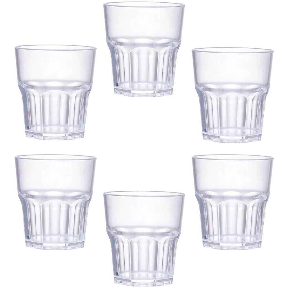 6Pcs Acrylic Whiskey Cups Unbreakable Spirits Cups Tumblers Beer Mugs