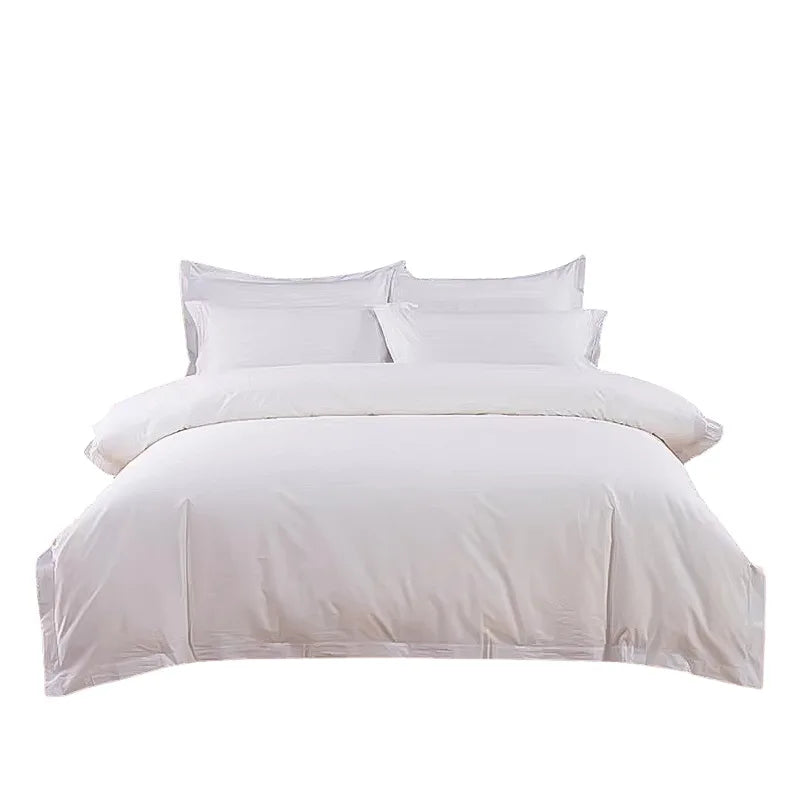 Hotel linen, guesthouse, pure cotton white four piece set, five-star hotel, pure cotton four piece set, duvet set, bed sheet bat