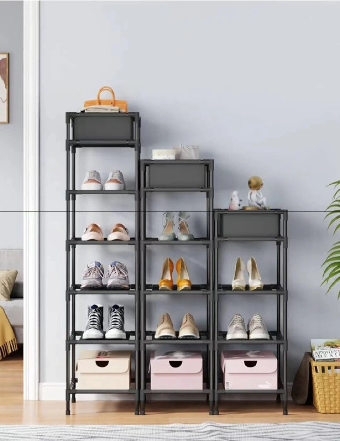 Shoe Rack Household Simple Multi-layer Narrow Shoe Shelf Space-saving and Dust-proof Entrance Dormitory Shoe Storage Artifact