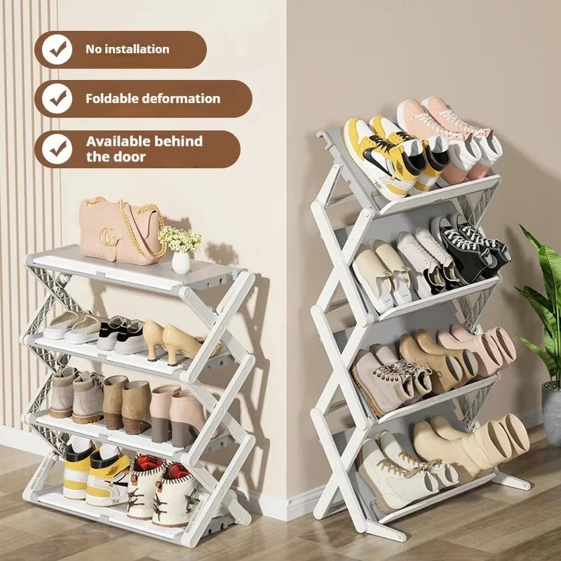 Folding Shoe Rack Multi Layer Storage Artifact Shoe Box Multi Layer Storage Artifact Shoe Box Suitable for Home Dormitory Etc