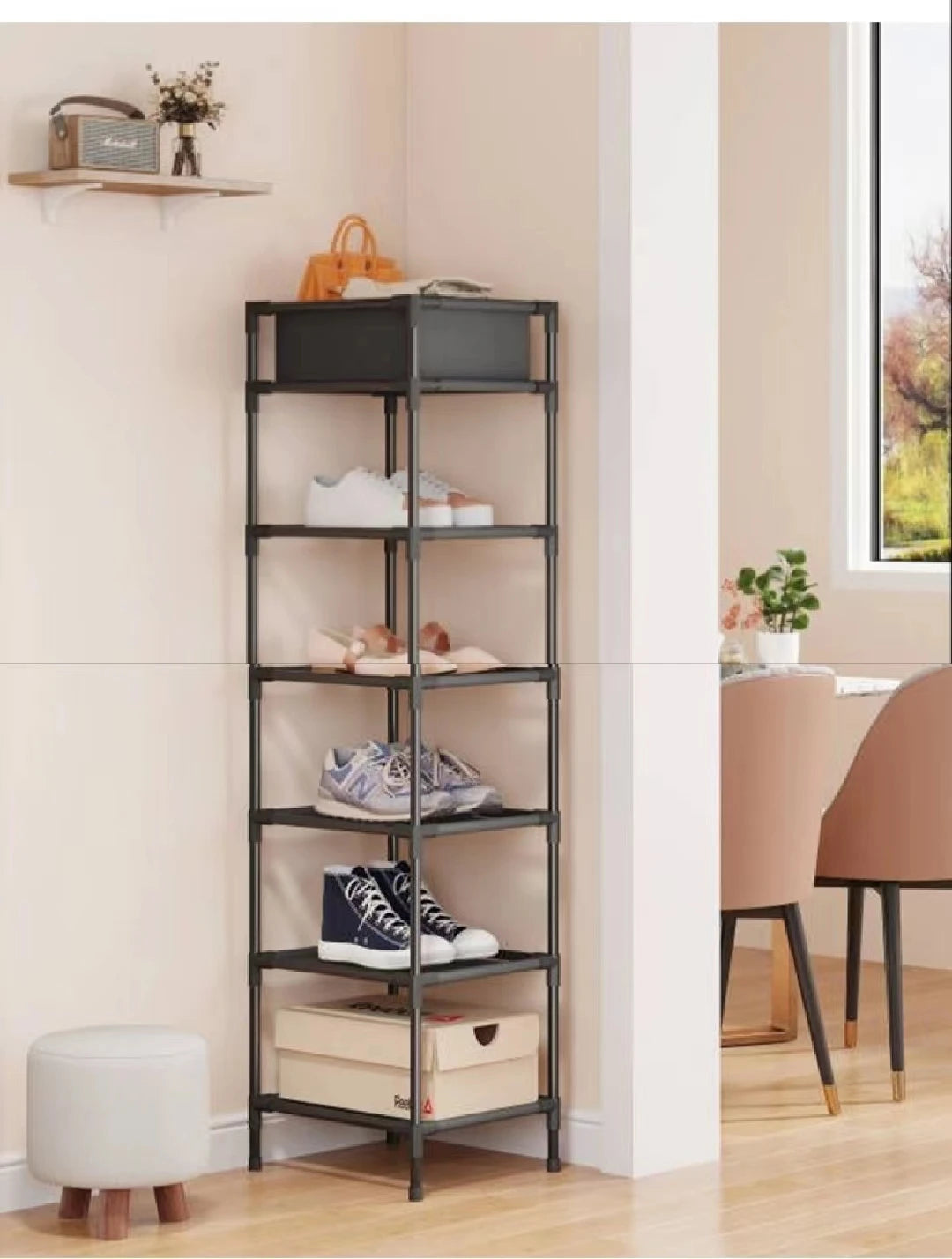 Shoe Rack Household Simple Multi-layer Narrow Shoe Shelf Space-saving and Dust-proof Entrance Dormitory Shoe Storage Artifact